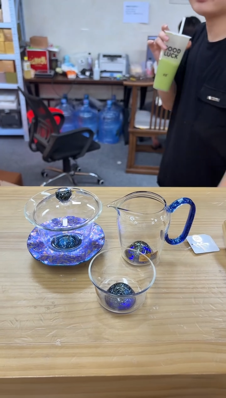 禾器斑斓曜辰盖碗星云紫+禾器斑斓沁润+无包装斑斓清杯