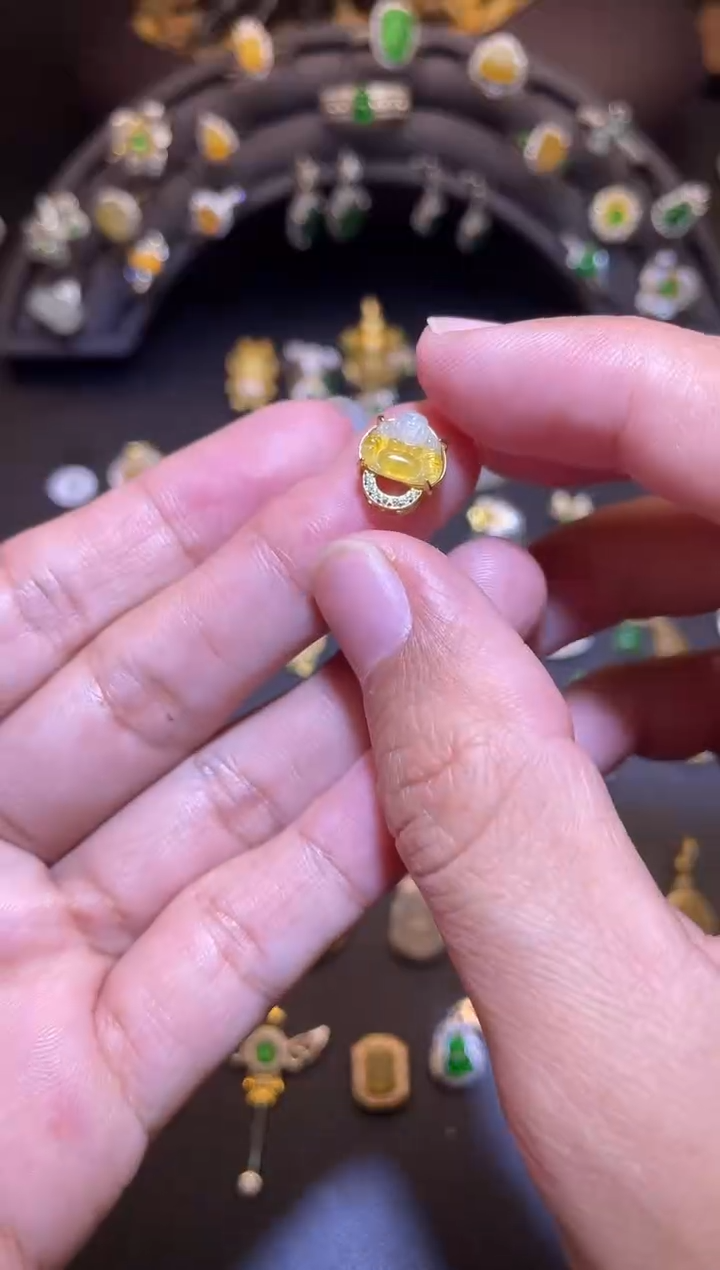 吊坠(不含链)银S925镶嵌翡翠1