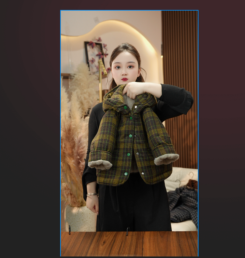 【三小织】冬季新款儿童洋气小众重磅时尚设计师加棉外套SDMW2430