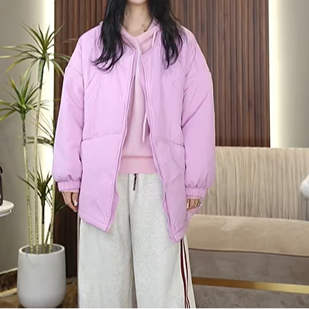 【羊毛绒外套】DD9176纯色简约气质上衣女款约890g