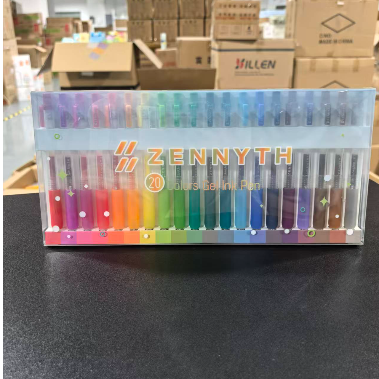 赞仕按动彩色中性笔20色