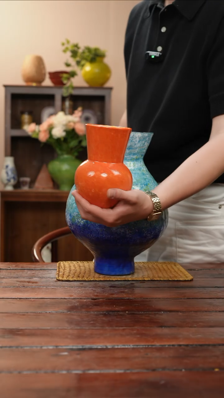 摆件景德镇手作艺术感花瓶