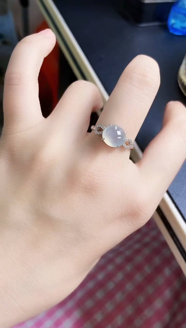 【闪购商品】翡翠银S925镶嵌戒指5464564