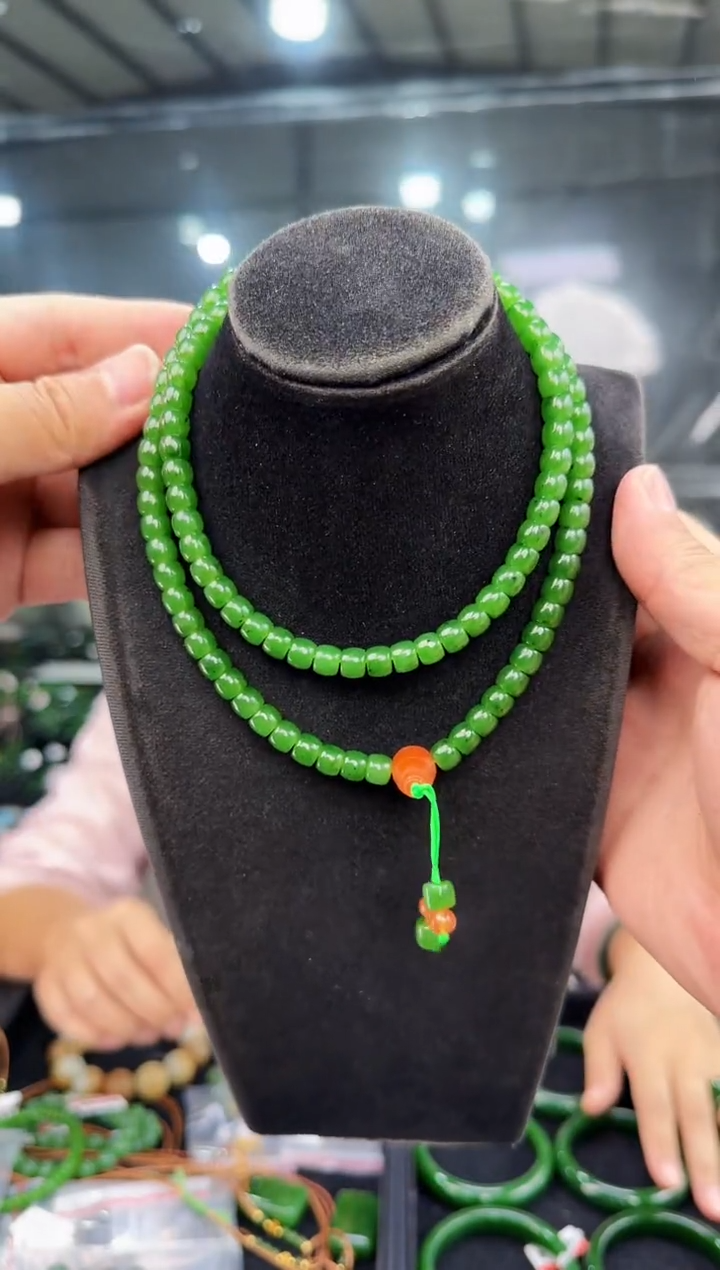 项链未镶嵌和田玉卡6左右108多样性发一