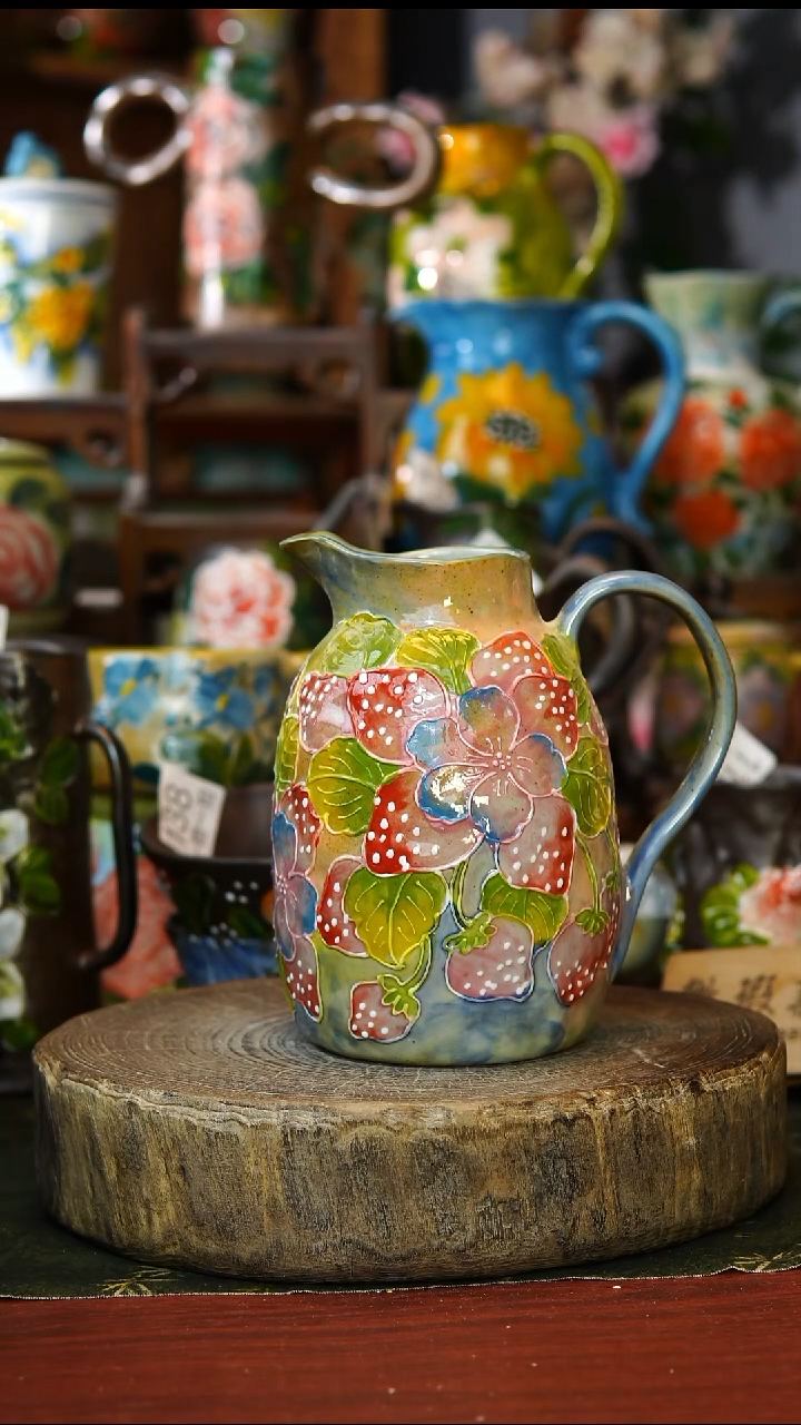 陶瓷195景德镇手工手绘釉下彩