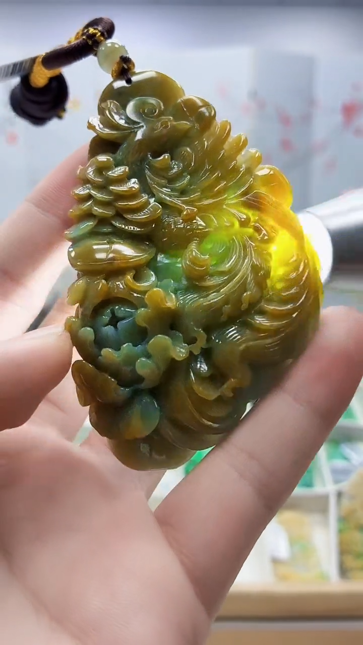 未镶嵌定制翡翠4688bb-毛货挂件66