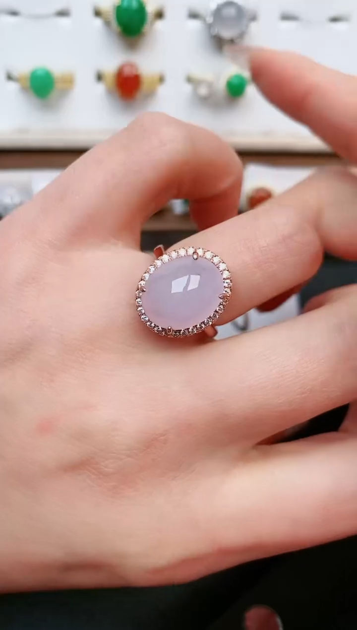 【闪购商品】翡翠戒指银S925镶嵌....