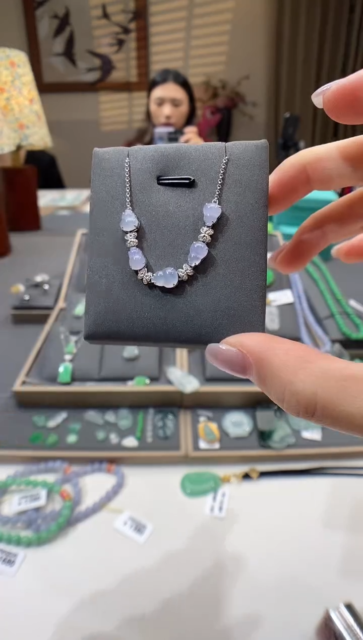 【闪购商品】翡翠手链18K金镶嵌手链