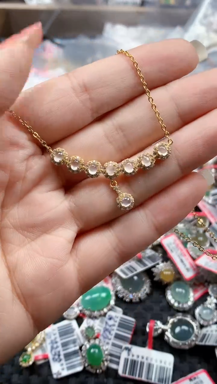 银S925镶嵌戒指翡翠天然A货缅甸翡翠