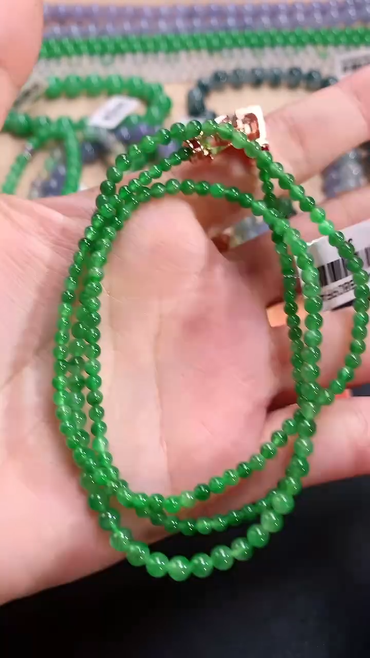 未镶嵌手串翡翠26珠链|7800+0