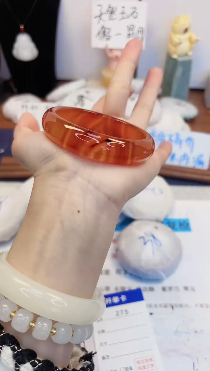 【闪购商品】石英质玉手镯合金275-玛瑙-圈口56