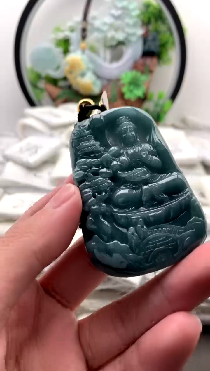 【闪购商品】翡翠颈饰未镶嵌大势至【品质一般能接受再拍】