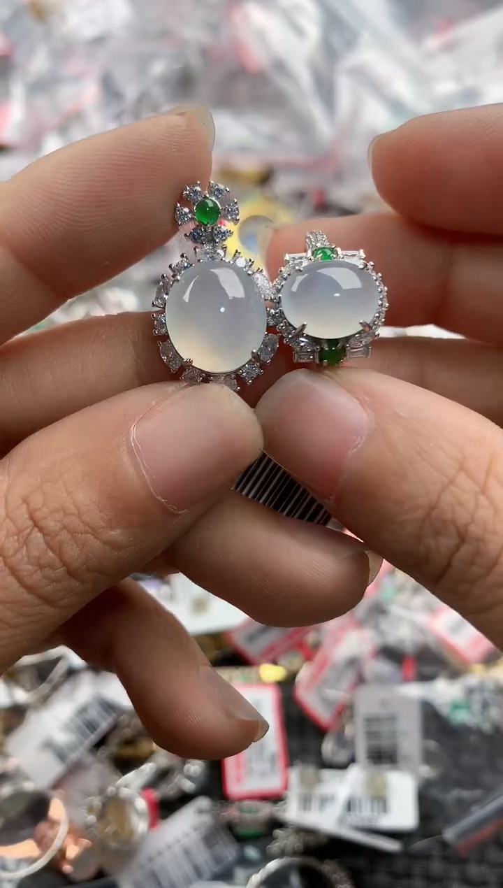 银S925镶嵌戒指翡翠17             1