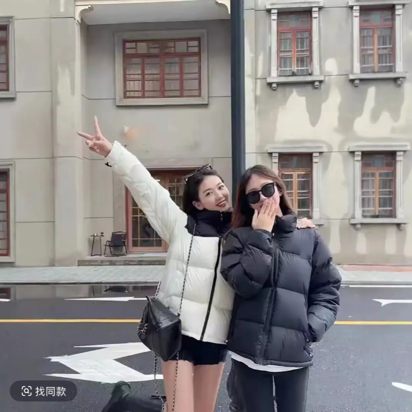 冬季男女款百搭刺绣羽绒服情侣面包服防风防水外套CH