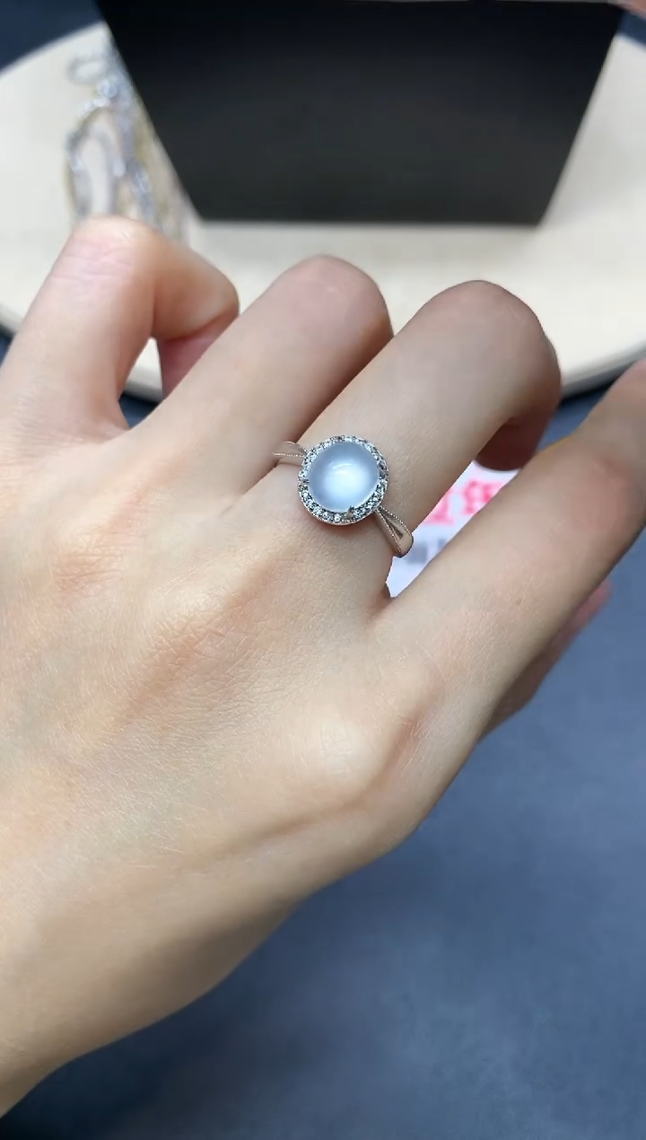 【闪购商品】翡翠戒指银S925镶嵌蛋面【无服务费】