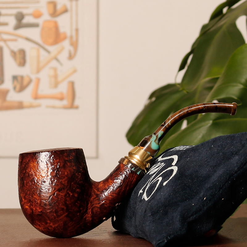 丹麦吉普森 Classic2 喷砂经典弯斗 3毫米 石楠木烟斗