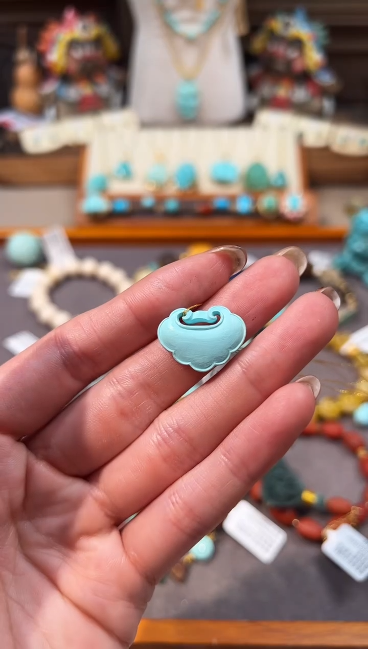 未镶嵌绿松石配饰绿松石配饰如意锁