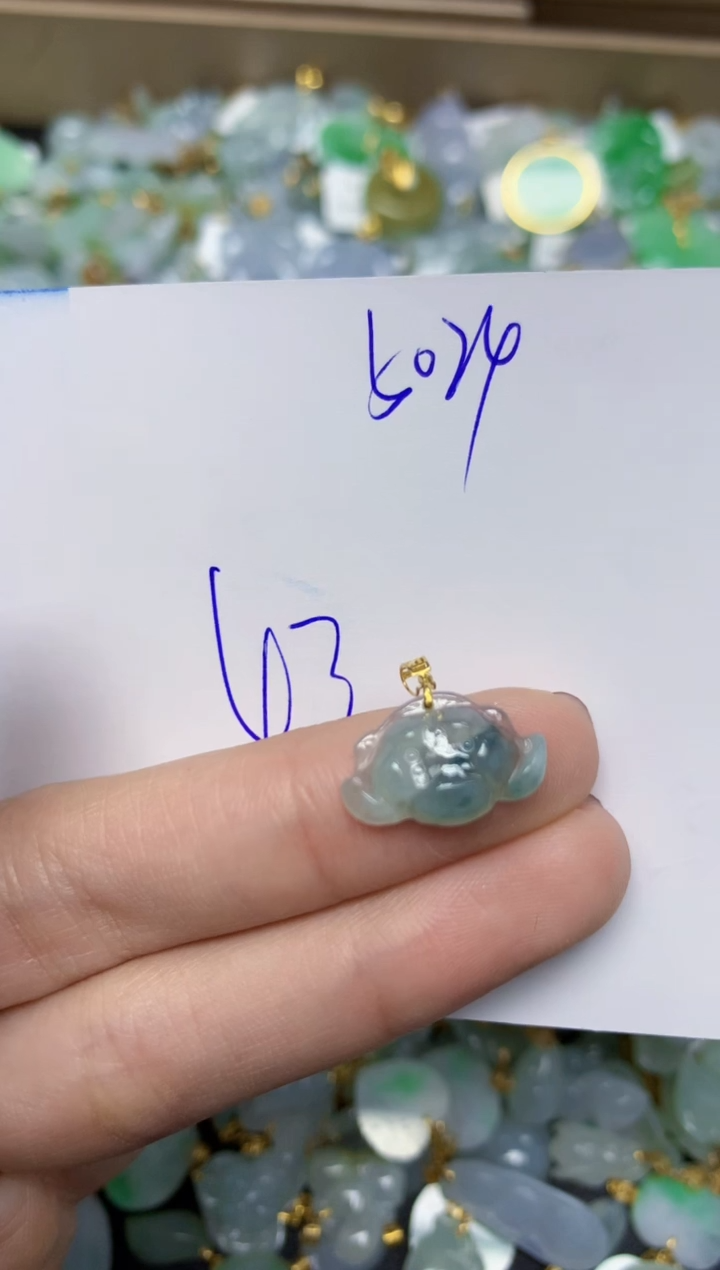 【闪购商品】翡翠颈饰18K金镶嵌 天然翡翠A货