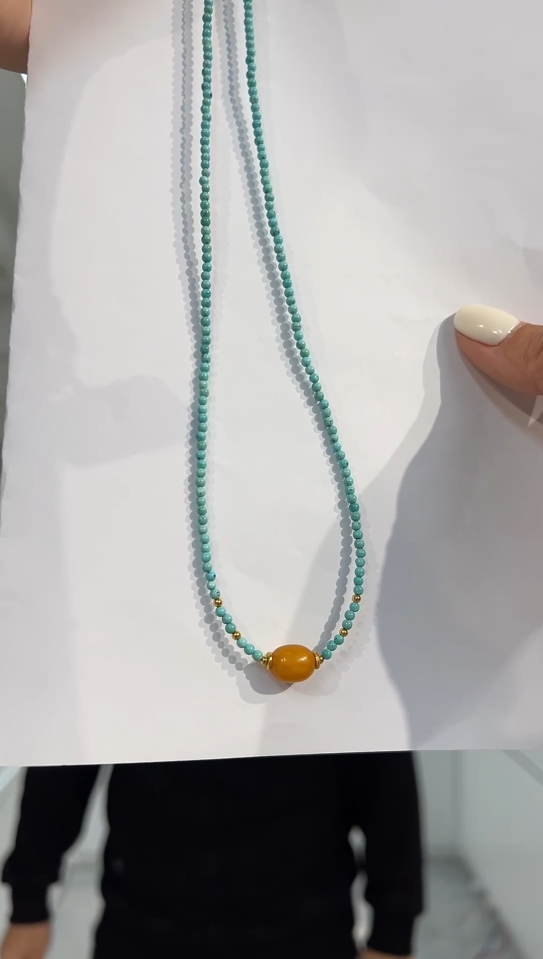 【闪购商品】绿松石项链银S925镶嵌发货一件