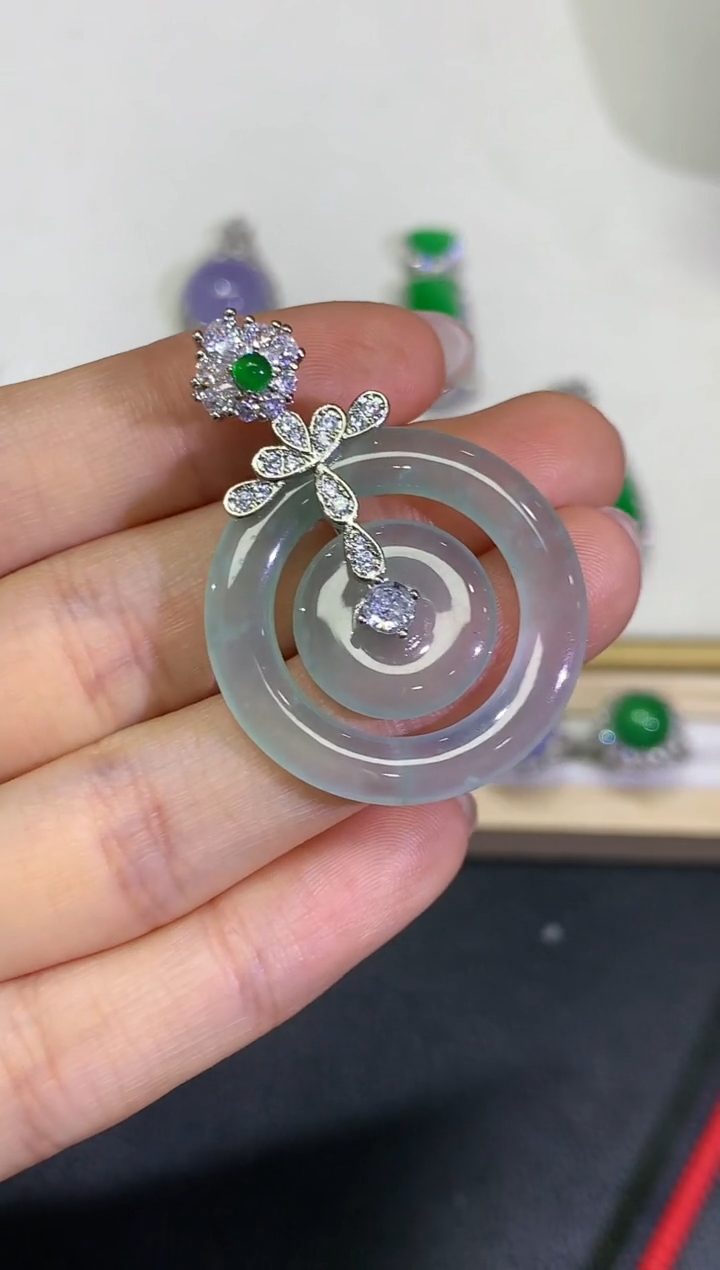 【闪购商品】翡翠颈饰银S925镶嵌团购23