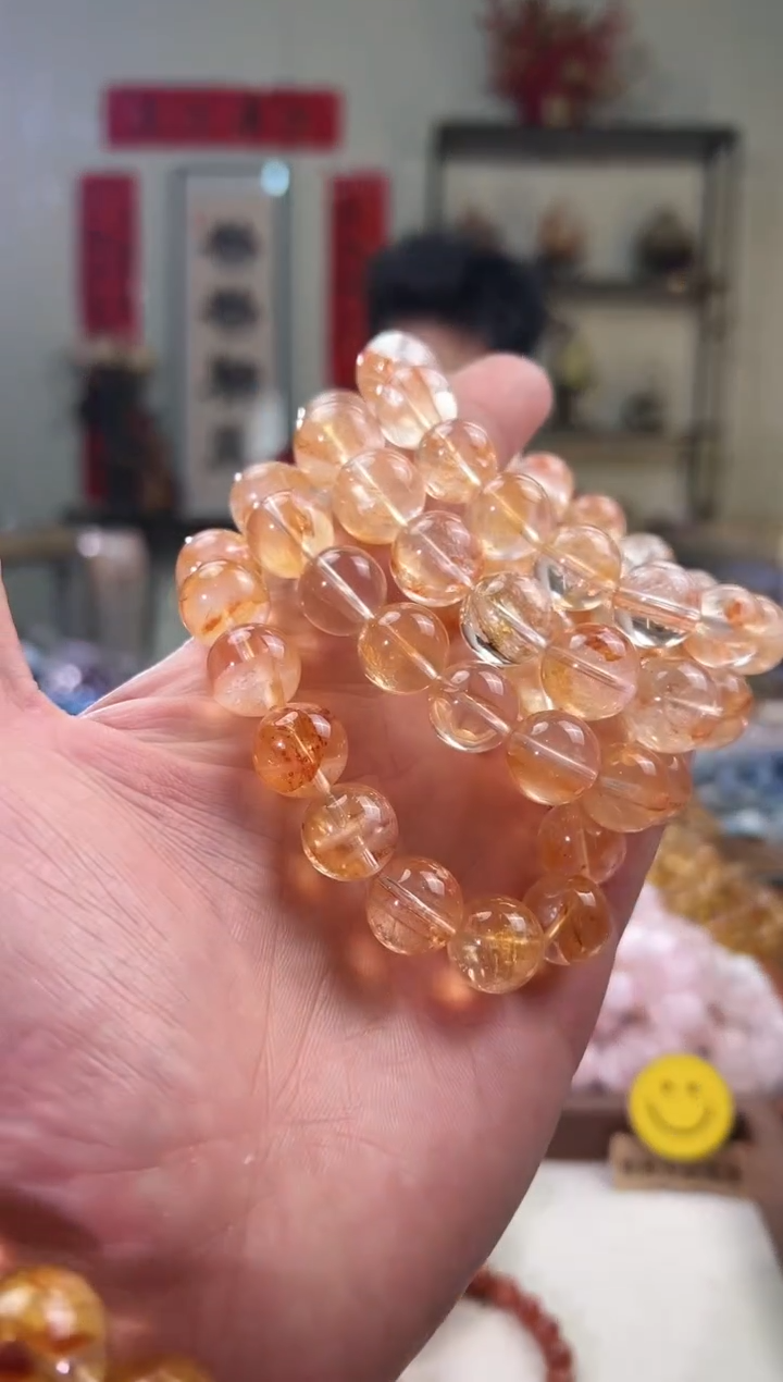 【闪购商品】水晶手串未镶嵌13.5mm金狮胶花（多样性发其一）