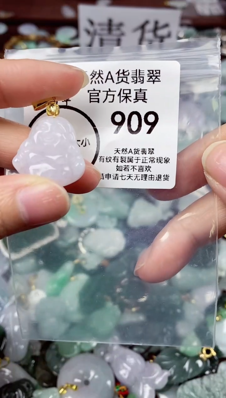 【闪购商品】翡翠颈饰未镶嵌天然A货翡翠909