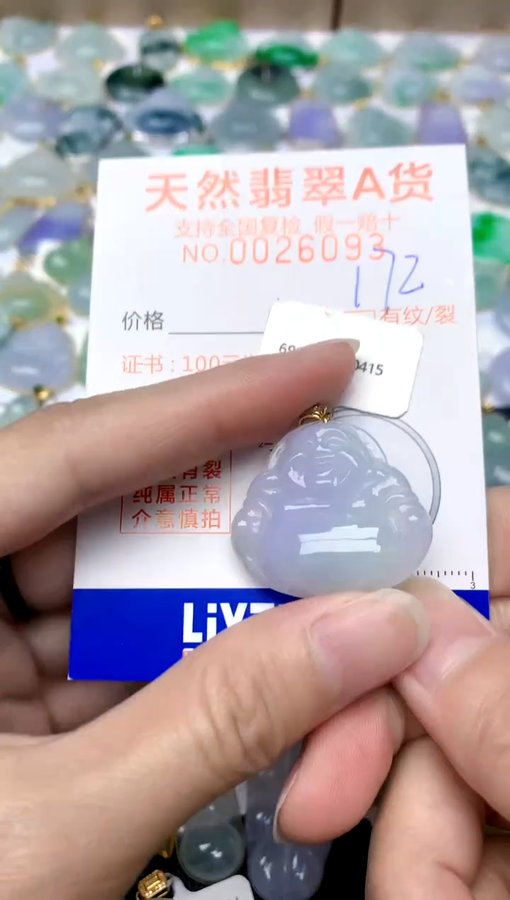【闪购商品】翡翠颈饰18K金镶嵌172天然A货翡翠