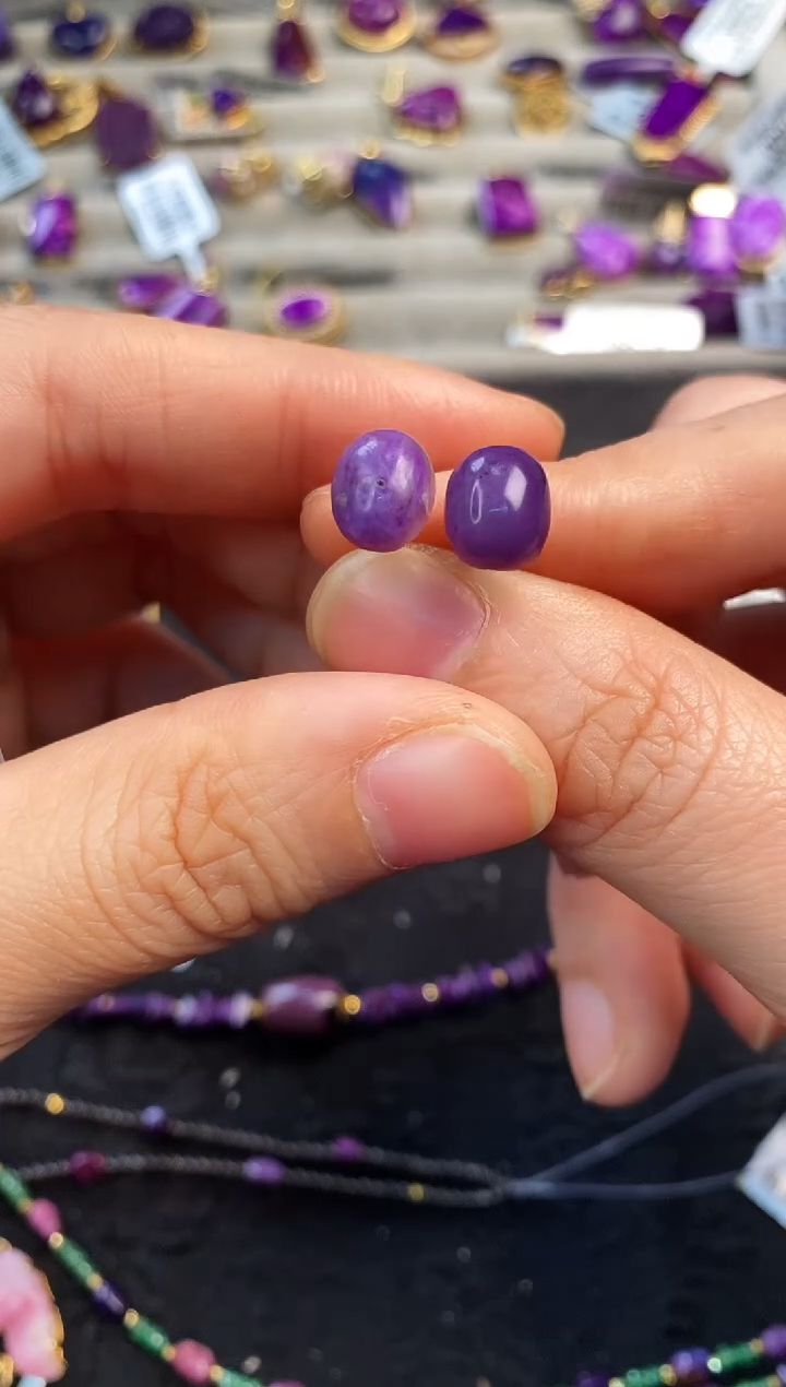 苏纪石（舒俱来）银S925镶嵌耳饰1