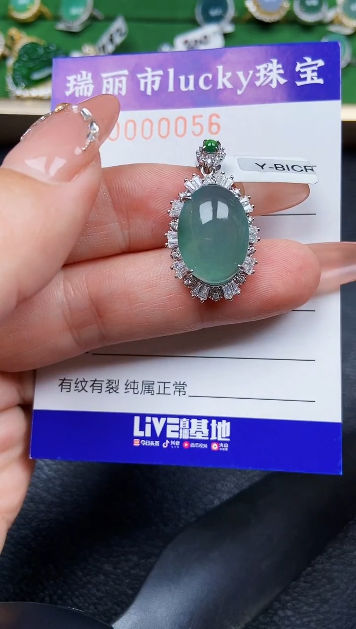 【闪购商品】翡翠颈饰银S925镶嵌0056