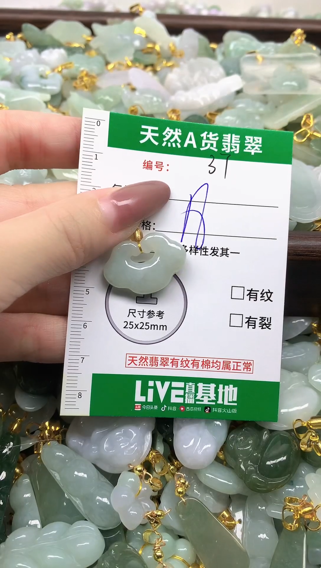 颈饰未镶嵌翡翠纯天然缅甸A货翡翠-37