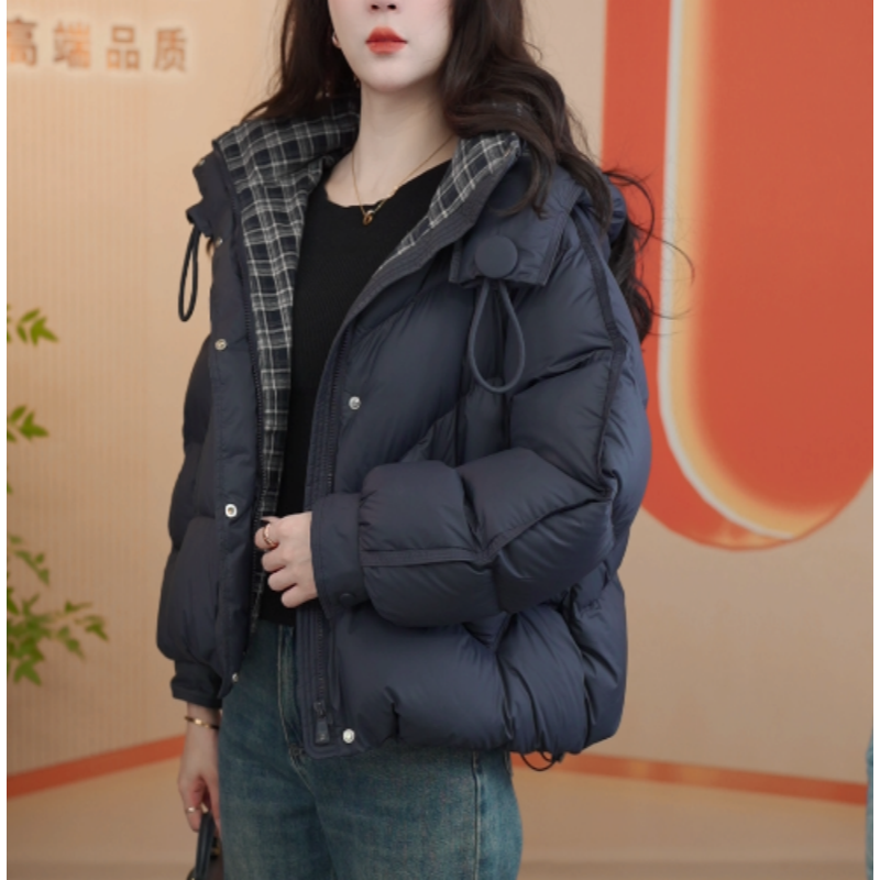 Y061【出口原单】新款冬季高端专柜藏青蓝色羽绒服-珈珈