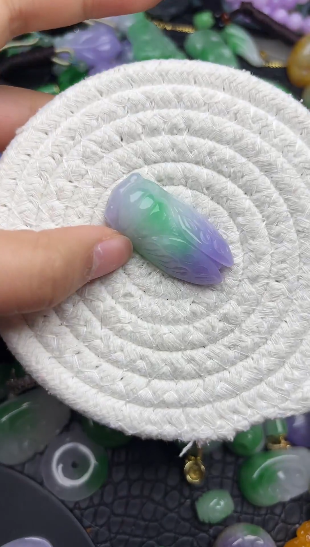 颈饰未镶嵌翡翠缅甸翡翠吊坠