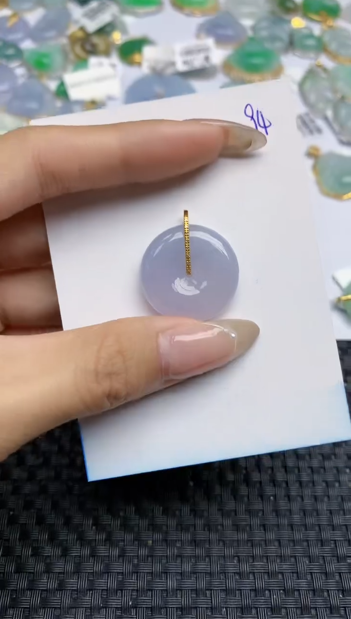 【闪购商品】翡翠颈饰18K金镶嵌天然翡翠A货