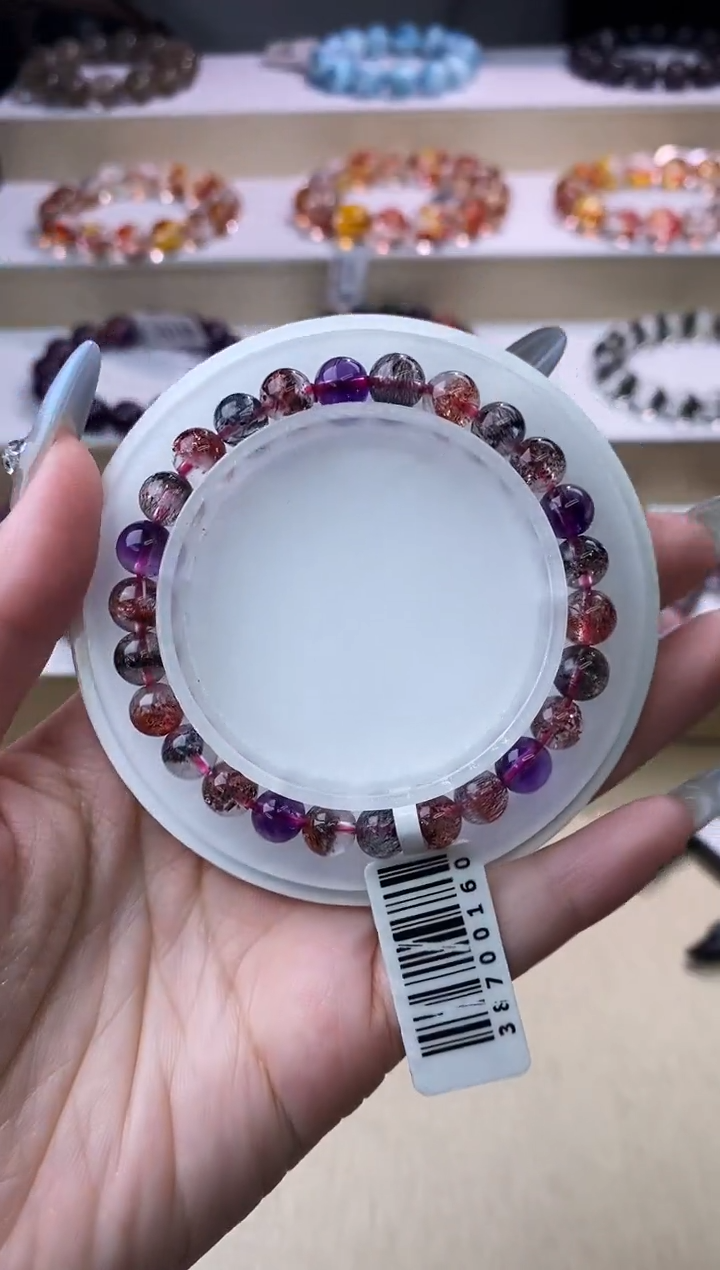 【闪购商品】水晶手链未镶嵌黑加仑超七7m+