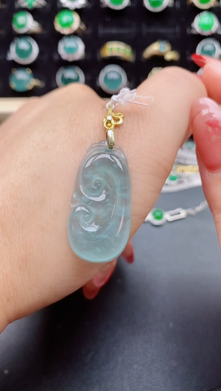 【闪购商品】翡翠吊坠(不含链)银S925镶嵌508550