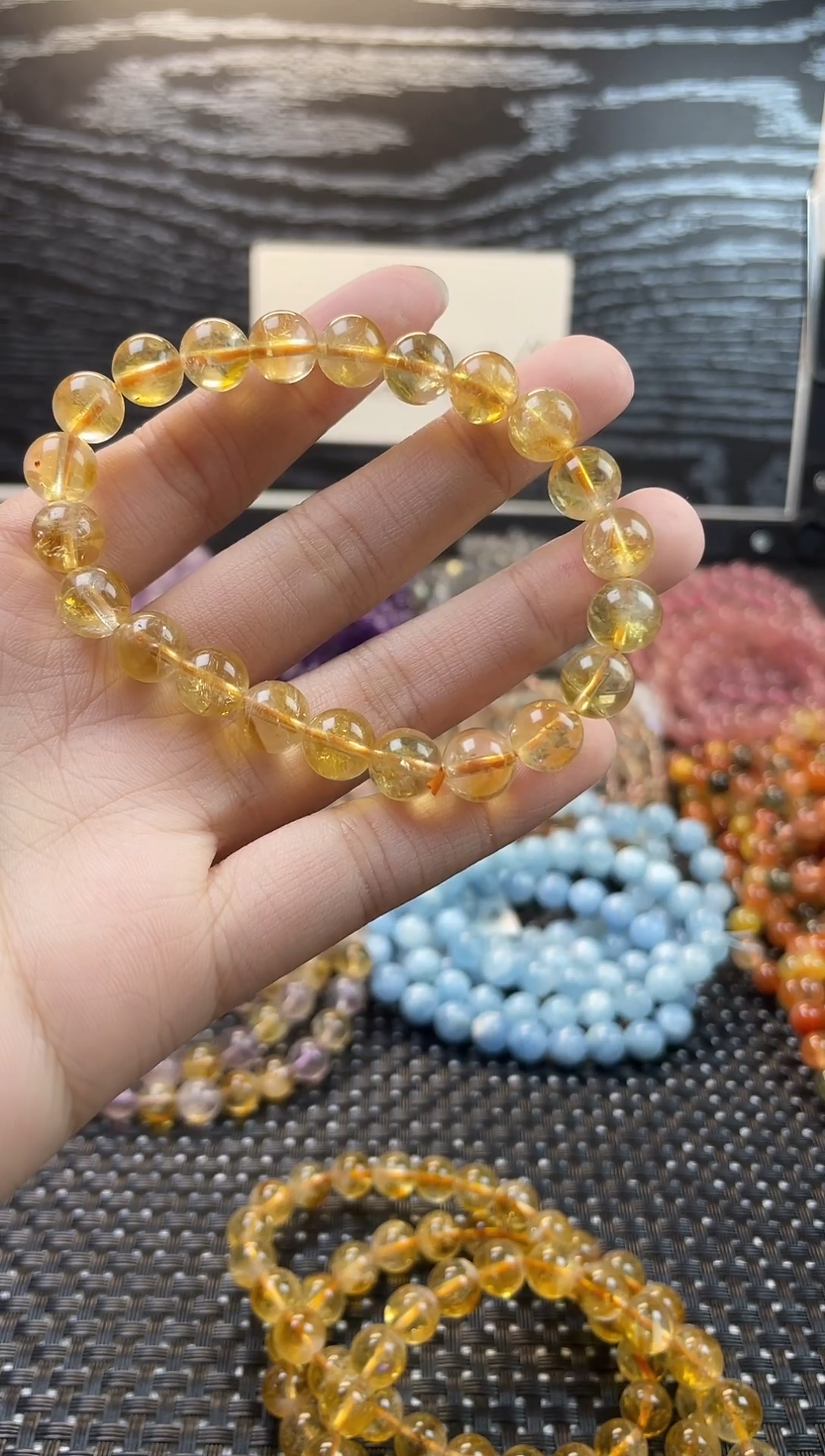 未镶嵌手串水晶8mm黄水晶