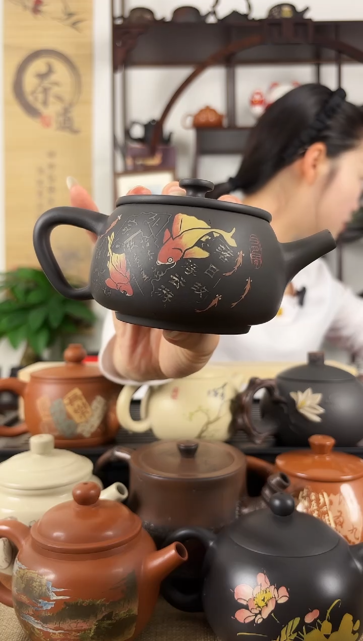 壶云南建水紫陶茶壶200CC左右带礼盒