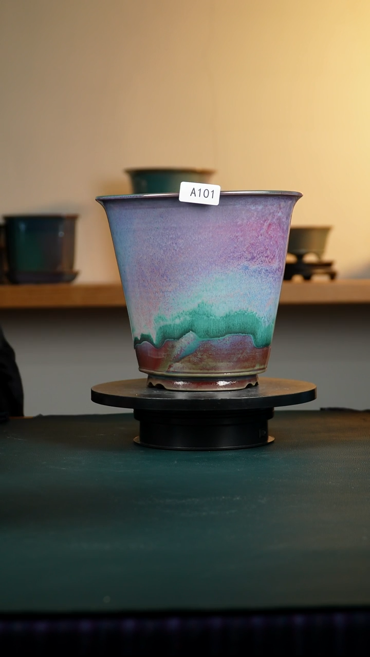 用****7101纯手工窑变兰花盆20.5/19/22/19