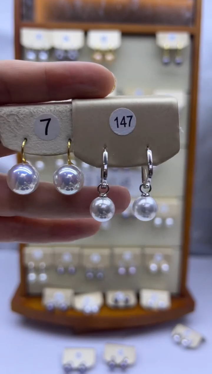 未镶嵌耳饰淡水珍珠7+147