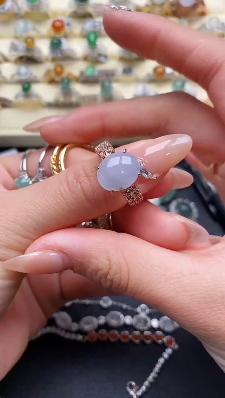 【闪购商品】翡翠戒指银S925镶嵌1111111+7