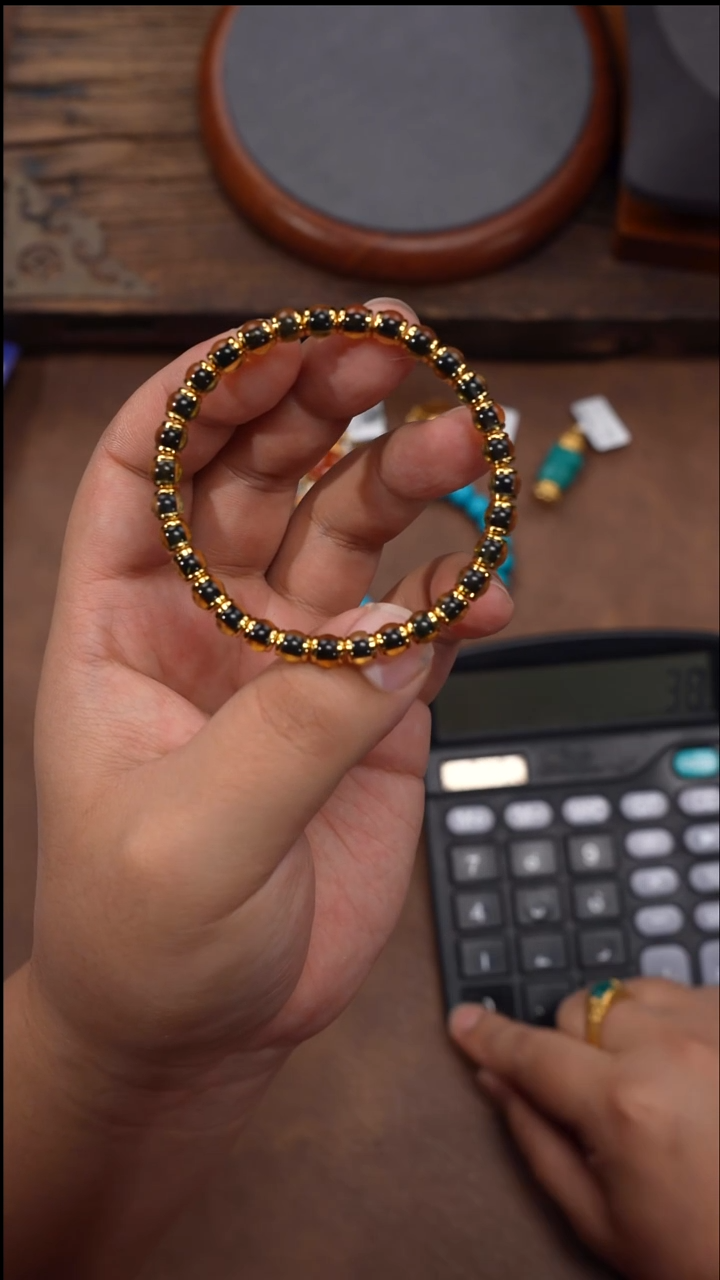 裸石蓝珀未镶嵌蓝珀手串