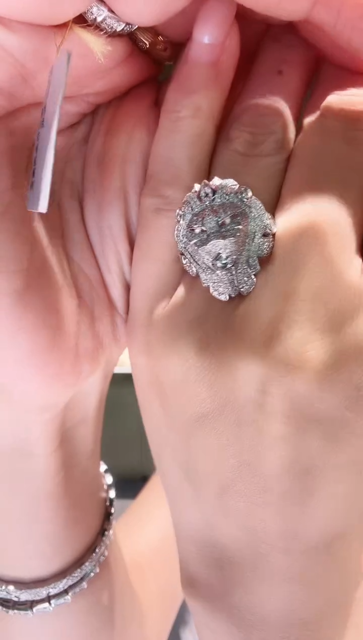 铂Pt950镶嵌戒指钻石AY0693-PT-