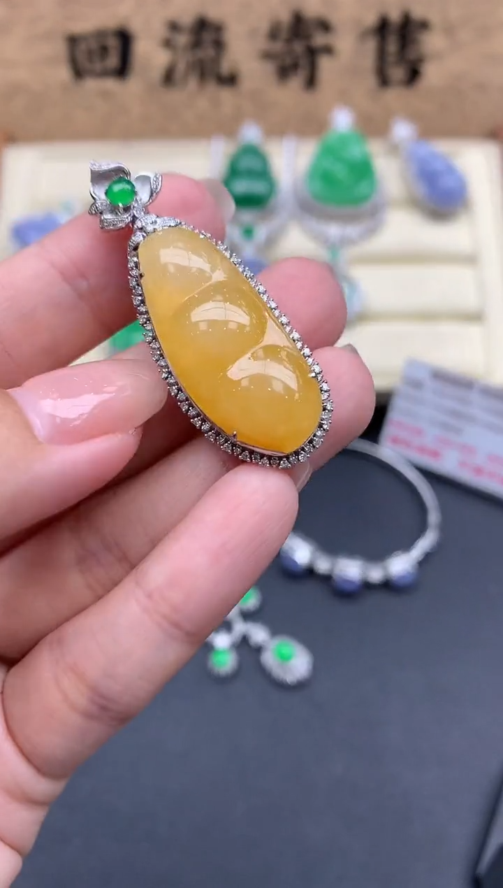 【闪购商品】翡翠颈饰18K金镶嵌733-中国好珍宝