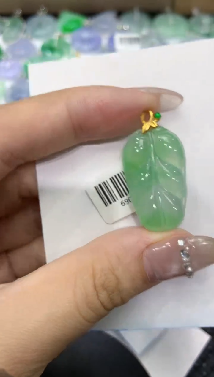 【闪购商品】翡翠颈饰18K金镶嵌222222222