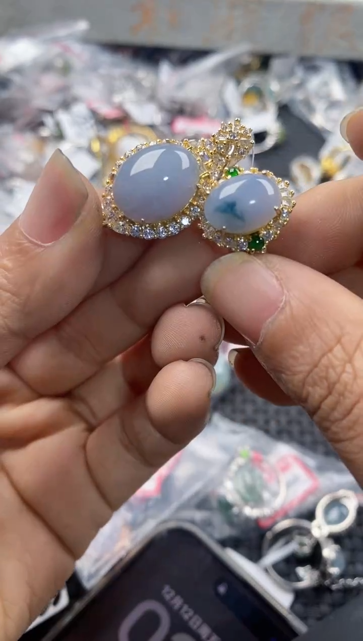 银S925镶嵌戒指翡翠1010---4