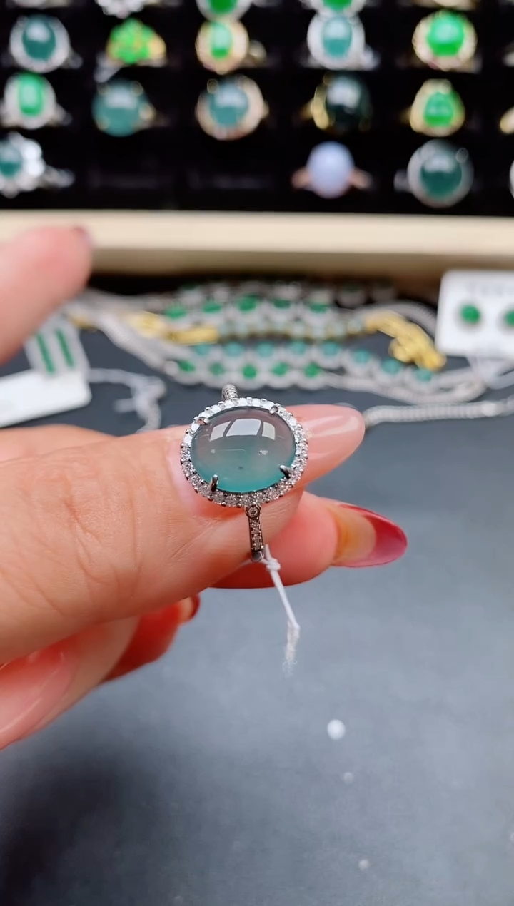 【闪购商品】翡翠戒指银S925镶嵌321321