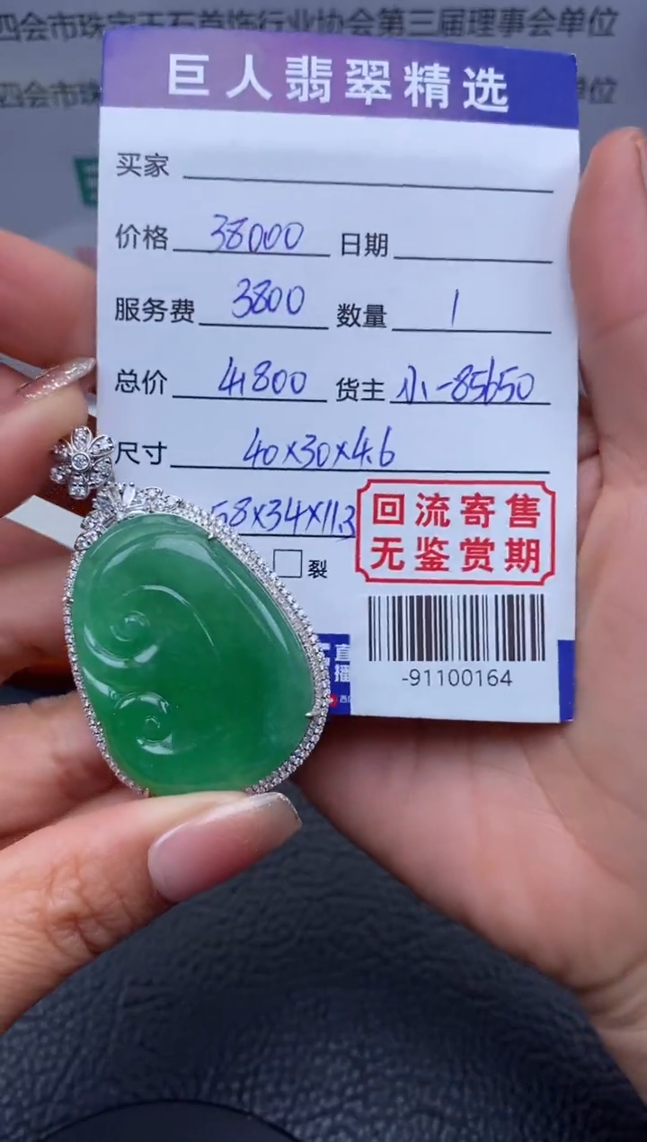 【闪购商品】翡翠颈饰18K金镶嵌多人-91100164