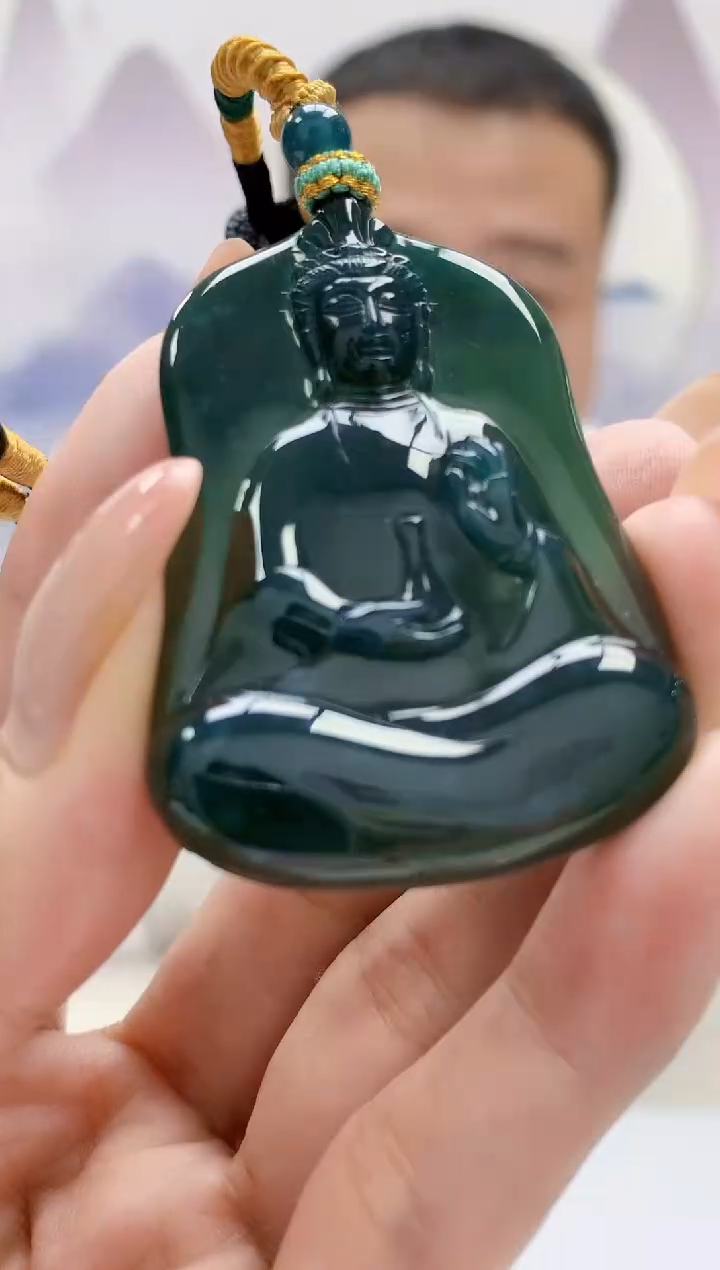 定制翡翠未镶嵌4898MM-毛货挂件19