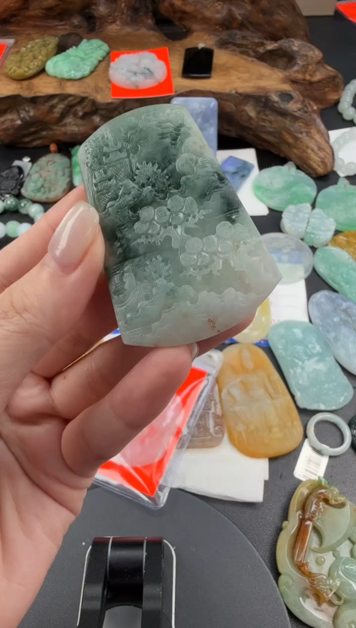 未镶嵌定制翡翠翡翠饰品-319 毛货