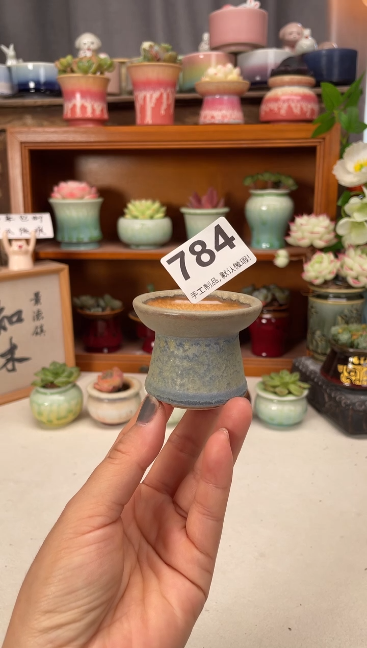 瓷片784知木小芳花盆